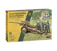 Italeri Modelo militar estático 7082 – Obús de campo 15 cm con remolque – Escala 1/72