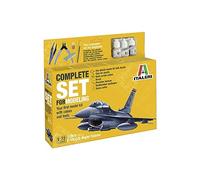 Italeri 72009 1:72 F-16 C/D Night Falcon - Juego completo, maqueta, kit de construcción, construcción, construcción de modelos, manualidades, aficiones, pegar, kit de plástico incluye accesorios