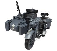 Italeri Maqueta Zündapp KS 750 con sidecar 1:9 militar 1941, kit plástico sin pintar
