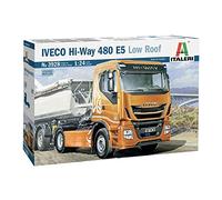 Italeri Automotriz 1:24 Iveco Hi-Way 480 E5 (Low Roof), maqueta, construcción de Modelos de pie, Manualidades, aficiones, Pegar, Kit de plástico detallado, Color sin Pintar, Mittel (3928S)