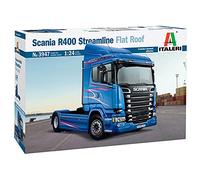 Italeri Coche 1:24 Scania R400 Streamline (Techo Plano) -reproducción Fiel, modelismo, Hobby, encolado, Kit de plástico, Montaje, Color unvarnished (3947)