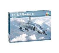 Italeri- Americano 1:72 F-4E/F Phantom II-Réplica Fiel al Original, maquetas, Manualidades, Hobby, Pegar, Kit de construcción de plástico, Montaje, Color Azul Marino (HC-1448)