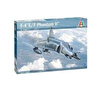 Italeri Italeri-F-4E/F Americano 1:72 F-4E/F Phantom II - Réplica Fiel al Original, maquetas, Manualidades, Hobby, Pegar, Kit de construcción de plástico, Montaje, Color Azul Marino (HC-1448)