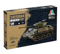ITALERI M4A3E8 Sherman Fury Kit de modelo a escala 1/56, sin pintar, requiere montaje