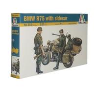 Italeri: maqueta de moto BMW R75 con sidecar, escala 1:35