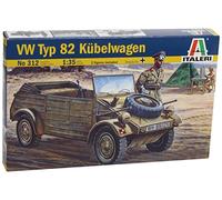 Italeri- VW Bucket Trolley Type 82 Volkswagen Kübelwagen Kit de Modelo, Color Verde, Mittel (8001280000000)