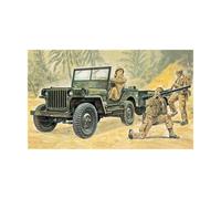 Italeri- Willys Jeep Kit de Modelo, Color Verde (Olive Drab) (0314)