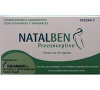 ITALFARMACO NATALBEN PRECONCEPTIVO DE 30 CAPSULAS CON ZIN