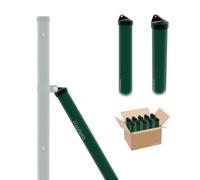 Italfence - Tornapunta poste tubo redondo para cercado, plastificado verde (Todas las alturas) [H 125cm, Ø34mm, 5 piezas]