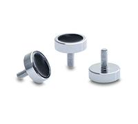 ITALFITMAGNETI | 5 piezas - Imanes de neodimio recubiertos de resina con vástago roscado, Fuerza 8 Kg - Diámetro 22 mm Espesor 5 mm Vástago M4X6 atornillables