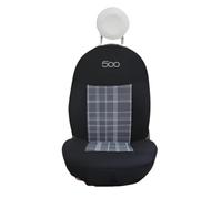 Italfodere Par de fundas delanteras compatibles con Fiat 500 desde 2007 en adelante, Escocia, color negro