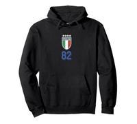 Italia 1982 Copa Mundial de Fútbol Vintage Crest Graphic Sudadera con Capucha