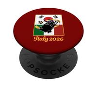 Italia 2026 Bobsled Flaros italianos de Corea del Sur PopSockets PopGrip Adhesivo