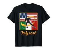 Italia 2026 esquí de fondo de country USA Italia Flaros de Camiseta