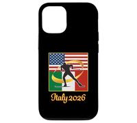 Italia 2026 esquí de fondo de country USA Italia Flaros de Carcasa para iPhone 12/12 Pro