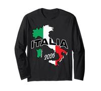 Italia 2026 s Italy Map Flag s Italian Heritage s Travel Manga Larga