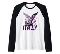 Italia Ángel gótico Medieval renacentista Viaje Mundial Bernini Camiseta Manga Raglan