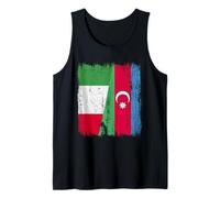 Italia Azerbaiyán Media Bandera Raíces italianas azerbaiyanas Camiseta sin Mangas