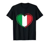 Italia Bandera Corazón Orgullo Italia Hombres Mujeres Camiseta