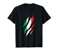 Italia bandera huellas de garras italiano italiano Camiseta