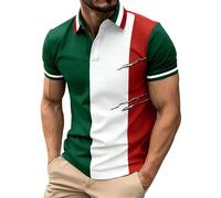 Italia Bandera Italiana Italia Polo Camiseta de fútbol para hombre Camiseta de Fútbol Camiseta de Ajuste Normal Polo Polo Camiseta Italia Amante Camiseta Italia Camiseta Escudo, R blanco., L