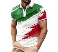 Italia Bandera Italiana Italia Polo Camiseta de fútbol para hombre Camiseta de Fútbol Camiseta de Ajuste Normal Polo Polo Camiseta Italia Amante Camiseta Italia Camiseta Escudo, S blanco., L