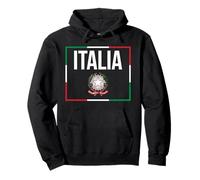 Italia Bandera Italiana Mapa Emblema Aficionado al Tricolor Sudadera con Capucha