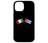 Italia Cuba Banderas Cruzadas Patrimonio Cubano Italiano Carcasa para iPhone 14