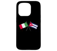Italia Cuba Banderas Cruzadas Patrimonio Cubano Italiano Carcasa para iPhone 15 Pro
