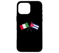 Italia Cuba Banderas Cruzadas Patrimonio Cubano Italiano Carcasa para iPhone 16 Pro MAX