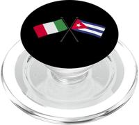 Italia Cuba Banderas Cruzadas Patrimonio Cubano Italiano PopSockets PopGrip para MagSafe