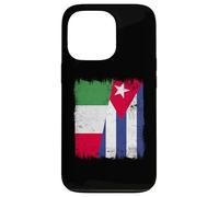 Italia Cuba Media Bandera Patrimonio Cubano Italiano Carcasa para iPhone 13 Pro