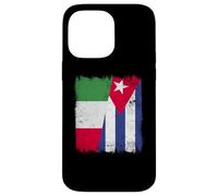 Italia Cuba Media Bandera Patrimonio Cubano Italiano Carcasa para iPhone 14 Pro MAX