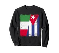 Italia Cuba Media Bandera Patrimonio Cubano Italiano Sudadera