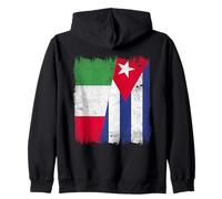 Italia Cuba Media Bandera Patrimonio Cubano Italiano Sudadera con Capucha