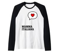 Italia Día de la Madre Italiana Mamá Camiseta Manga Raglan