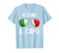 Italia Dialecto Italiano Io Sono Il Capo Camiseta, Hombre, Azul Bebé, L
