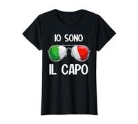 Italia Dialecto Italiano Io Sono Il Capo Camiseta, Mujer, Negro, L