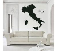 Italia Europa Venecia ROM Milán Italia mapa país calcomanías de vinilo decoración del hogar sala de estar mural mural extraíble 57 x 65 cm