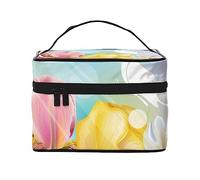 Italia famosos lugares de interés bolsa de cosméticos bolsa de maquillaje bolsas de cosméticos de viaje para mujeres bolsas de aseo, Flor de iris con mariposas, Talla única