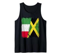 Italia Jamaica Media Bandera Italiana Patrimonio jamaicano Camiseta sin Mangas