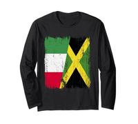 Italia Jamaica Media Bandera Italiana Patrimonio jamaicano Manga Larga