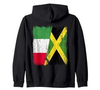 Italia Jamaica Media Bandera Italiana Patrimonio jamaicano Sudadera con Capucha