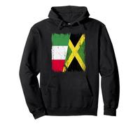 Italia Jamaica Media Bandera Italiana Patrimonio jamaicano Sudadera con Capucha