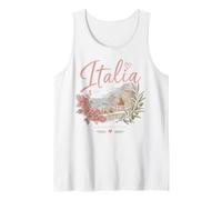 Italia La Dolce Vita Floral Costa Amalfitana Italiana Mujer Camiseta sin Mangas