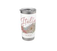 Italia La Dolce Vita Floral Costa Amalfitana Italiana Mujer Vaso térmico de acero inoxidable de doble pared