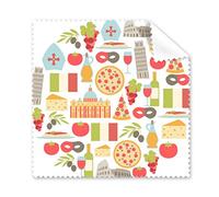 Italia Landscape aduana marca bandera nacional residente dieta ilustración patrón gafas paño de limpieza teléfono limpiador de pantalla 5 piezas