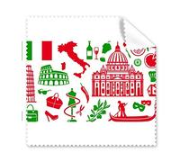 Italia Landscape aduana Marca Bandera Nacional residente Dieta ilustración patrón Gafas paño de Limpieza teléfono Limpiador de Pantalla 5 Piezas