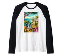 Italia Maremma Travel Art Camiseta Manga Raglan