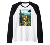 Italia Maremma Travel Art Camiseta Manga Raglan